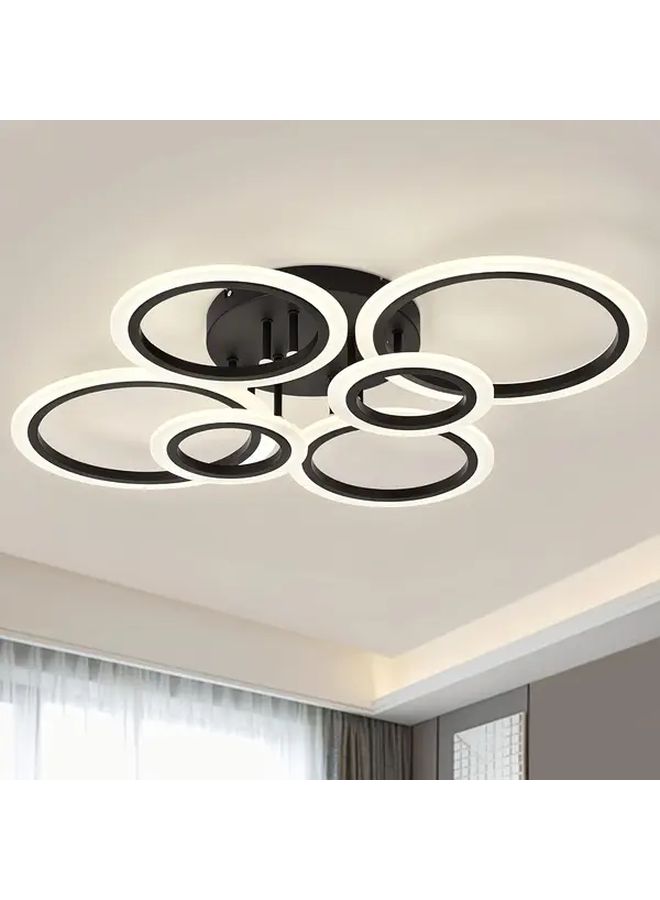 1 Pc LED Semi Recessed Ceiling Light With Adjustable Brightness And Color Temperature Modern Round Design Matte Finish White Hard Wired No Battery Needed Perfect For Bedroom Living Room Kitchen Hallway Home Decor - Image 1