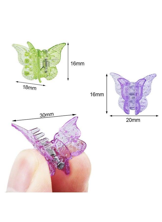 إيوني 50 قطعة من مشابك شعر الفراشة الباستيل الصغيرة اللطيفة إكسسوارات الشعر للفتيات في عمر 90S مع صندوق حزمة ألوان الحلوى المتألقة - Image 2