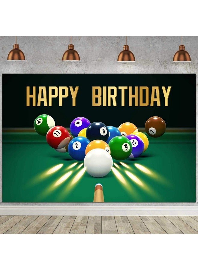 FHZON Happy Birthday Backdrop Fhzon 5X3Ft Snooker Contest Beginning Entertainment Game Photography Background Theme Party Fiesta Banner Table Decor Photo Booth Props Ptbyyfh1 - Image 2