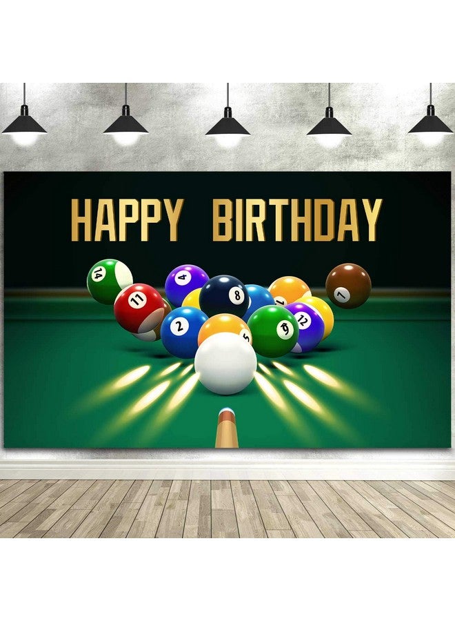 FHZON Happy Birthday Backdrop Fhzon 5X3Ft Snooker Contest Beginning Entertainment Game Photography Background Theme Party Fiesta Banner Table Decor Photo Booth Props Ptbyyfh1 - Image 4