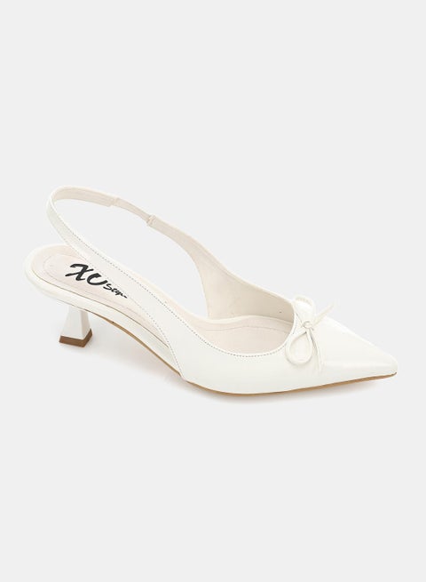 Elegant Pointed-Toe Slingback Kitten Heels