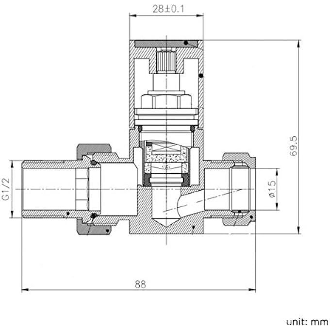 15MM STANDARD CONNECTION SQUARE STRAIGHT ANTHRACITE RADIATOR VALVES DESIGNER RADS PAIR MODERN BATHROOM - Image 2