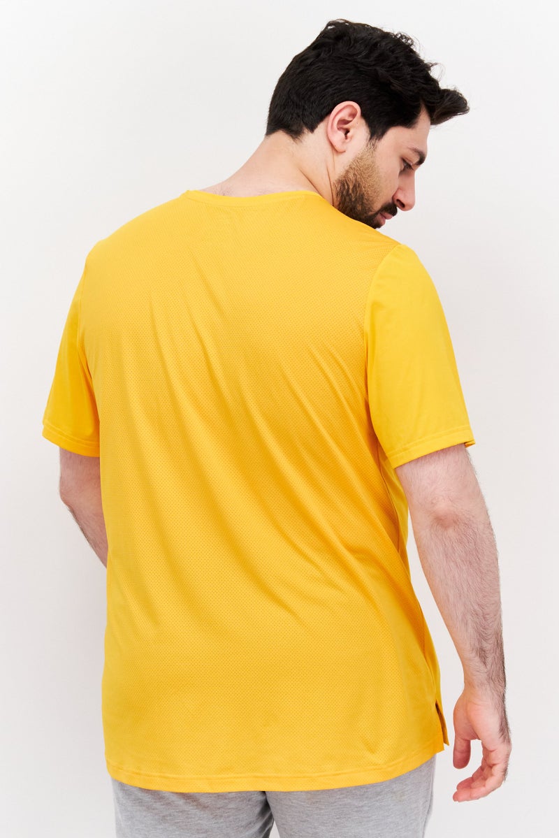 Reebok Men Sportswear Fit Short Sleeve Training T-Shirts, Orange - Image 3