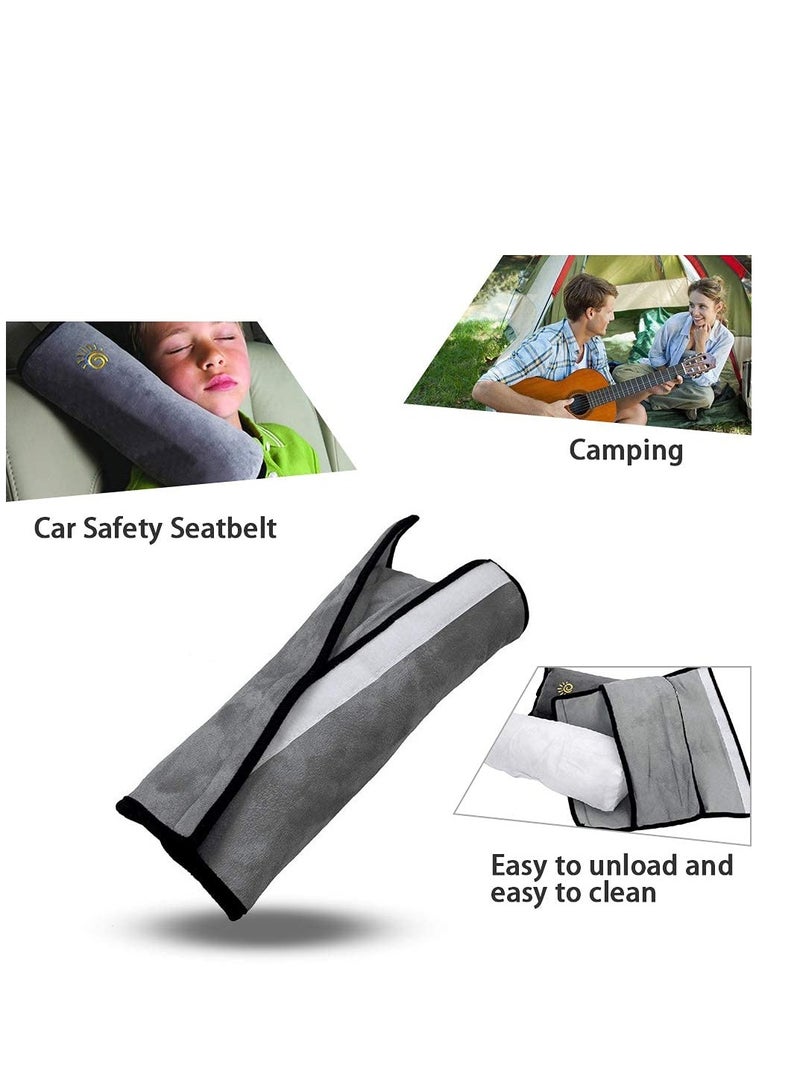 Excefore Auto Pillow Seat Belt,2 Pieces Car Seatbelt Safety Cover, Soft Vehicle Headrest Firm Shoulder Neck Support Strap Adjuster for Children - Image 4