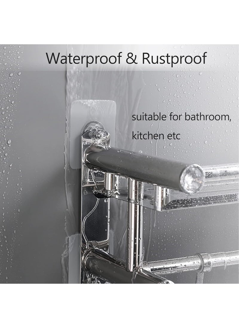SHOPPOFOBIX SHOPPOFOBIX Adhesive Hooks 132LBMax Heavy Duty Self Adhesive Hooks Transparent Waterproof and Oilproof Wall Hooks for Kitchen Bathroom Shower Door Outdoor Nail Hook 15  - Image 4