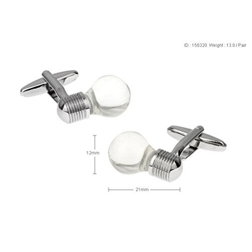 Vcufflinks Transparent Bright Light Lamp Bulb Cufflinks - Image 2