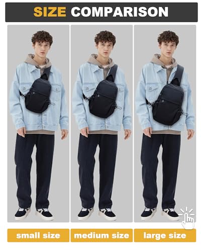 SEAFEW Large Black Sling Bag for Men and Women - Sport Crossbody Backpack for Pickleball, Tennis, Racketball - Image 2