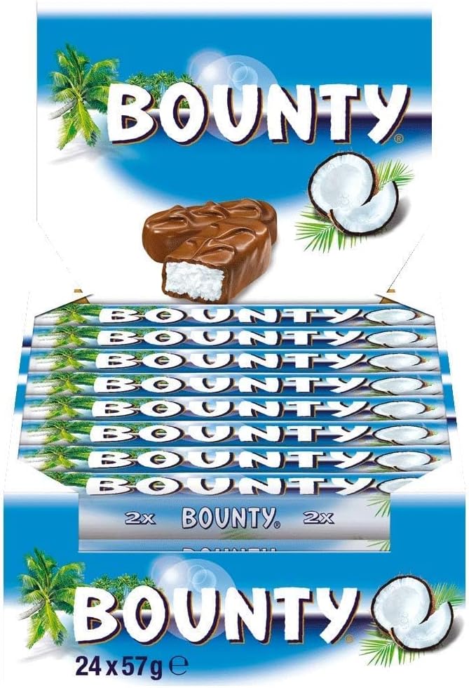 Bounty Coconut Milk Chocolate Bar 57g x 24 (Pack of 24)
