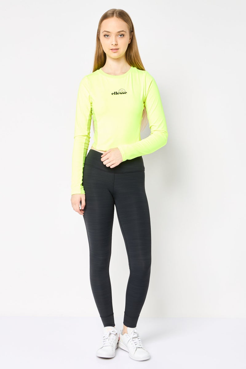 Ellesse إيليس x سمايلي ملابس رياضية نسائية بليزر طويل الأكمام، أصفر نيون - Image 2