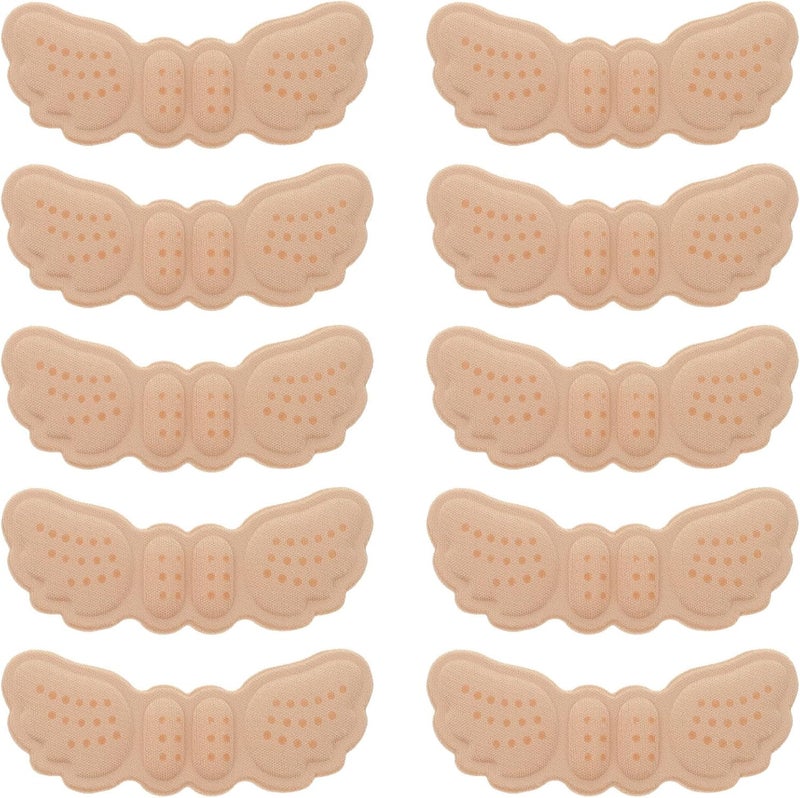 IMIKEYA Sponge Heel Pads Stickers 10pcs Pack Skin Color Thin 3mm Non-Slip Wear-Resistance Heel Protectors Shoe Inserts Prevent and Discomfort - Image 1