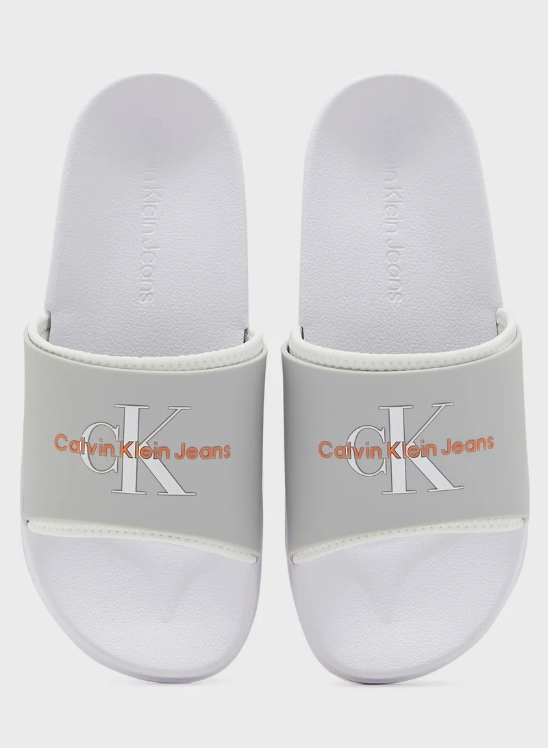 Calvin Klein Jeans Logo Flip Flops