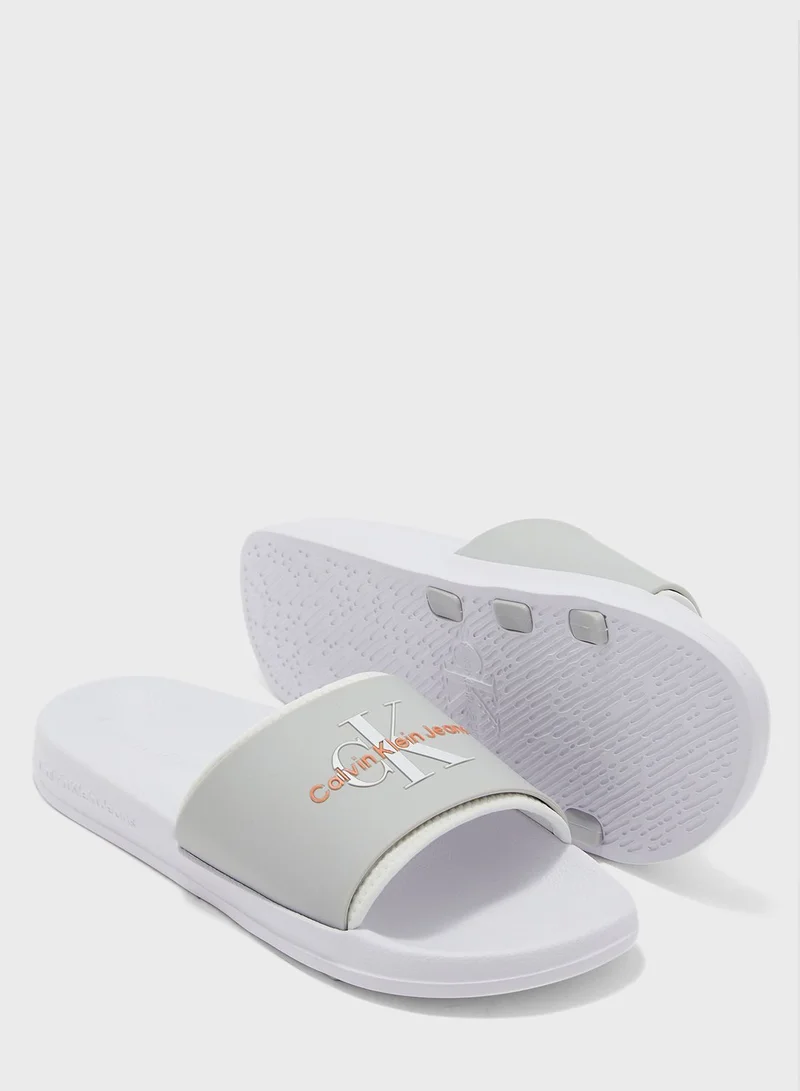 Calvin Klein Jeans Logo Flip Flops