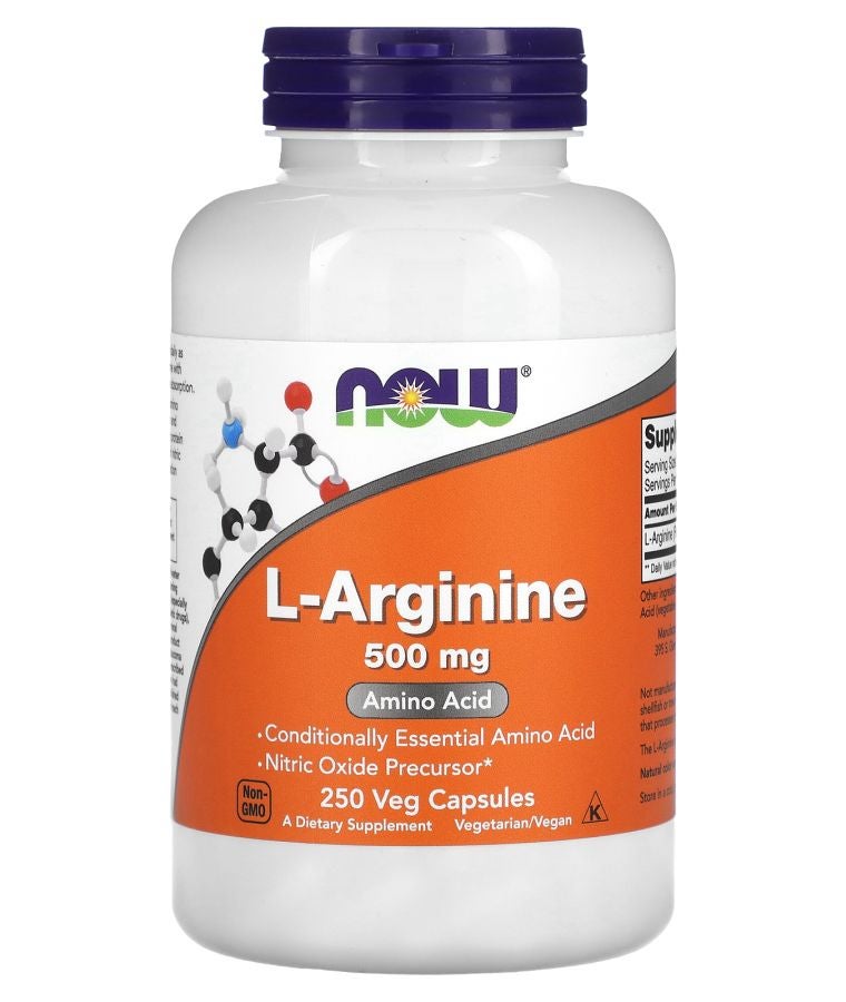 now L-Arginine 500 mg 250 Veg Capsules