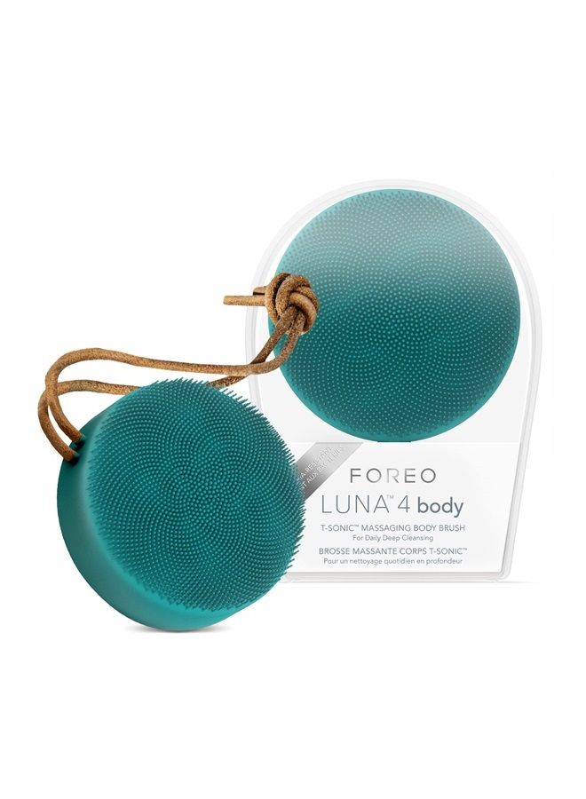 FOREO Luna 4 Body Brush - Exfoliating Body Scrubber  - Premium Lymphatic Drainage Skincare Tool - IP68 Waterproof - Strawberry Legs Treatment (Evergreen) - Image 1