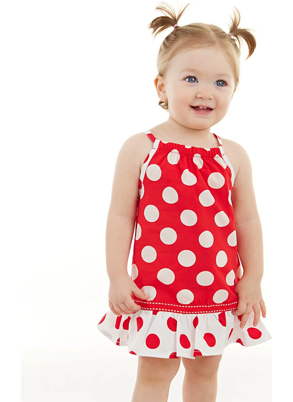 Denokids Red Polka Dot Baby Girl Summer Dress