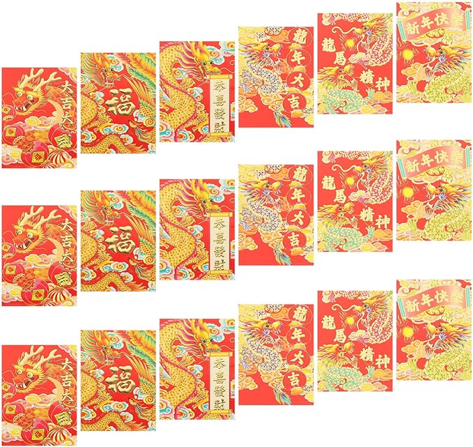 Chinese Red Envelopes For Lunar New Year Weddings Festivals 30 Pcs Assorted Color 4 - Image 1
