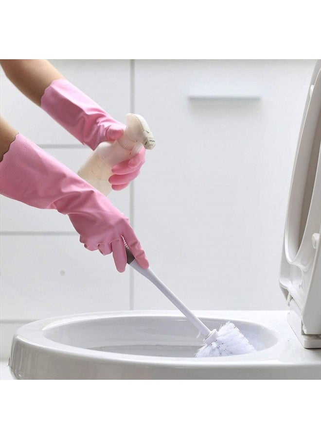 Household Cleaning Gloves - Reusable Kitchen Dishwashing Gloves with Latex free, Cotton lining, Waterproof, Non-Slip (Medium, 3 Pairs)