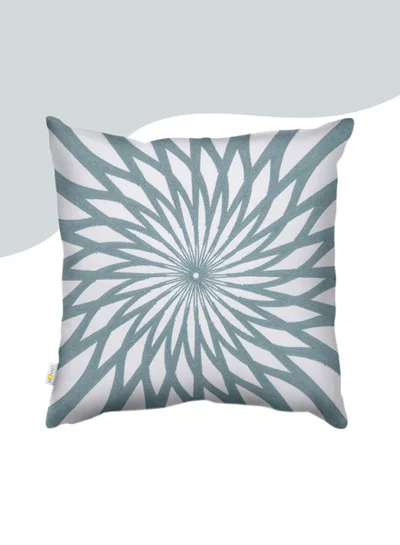 Donetella Decorative Embroidered Cushion Cover green/white 45x45Cm(Without Filler)
