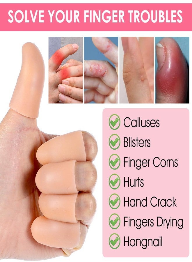 Wanmu Gel Finger Cots with Air Holes, 20 Pcs Nail Biting Prevention Finger Gloves, Finger Protectors, Finger Covers for Relief Hand Eczema, Healing for Wounds, Trigger Finger, Finger Cracking, Finger - Image 5