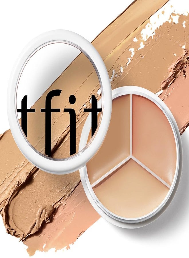 TFIT Cover Up Pro Concealer Palette - 3-in-1 Full Coverage Color Correcting Cream for Dark Circles, Spots, Puffiness (02 Warm, 15g) - Image 2