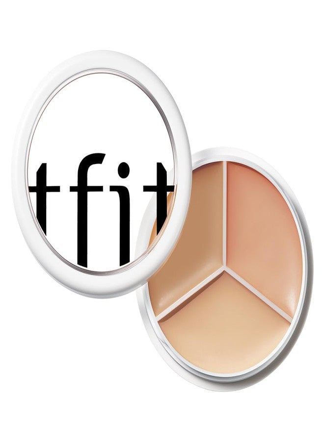 TFIT Cover Up Pro Concealer Palette - 3-in-1 Full Coverage Color Correcting Cream for Dark Circles, Spots, Puffiness (02 Warm, 15g) - Image 1