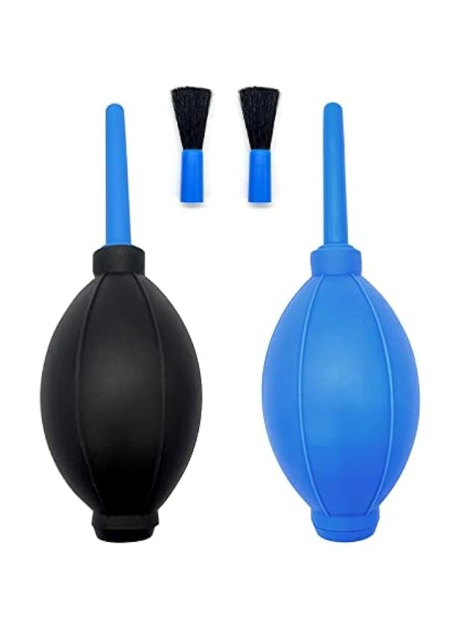 2pcs Rubber Bulb Air Blower with Soft Brush for Camera, Microscopes, Telescope, Guitars, Keyboards, Records, Cell Phones, and Succulents. - Image 1