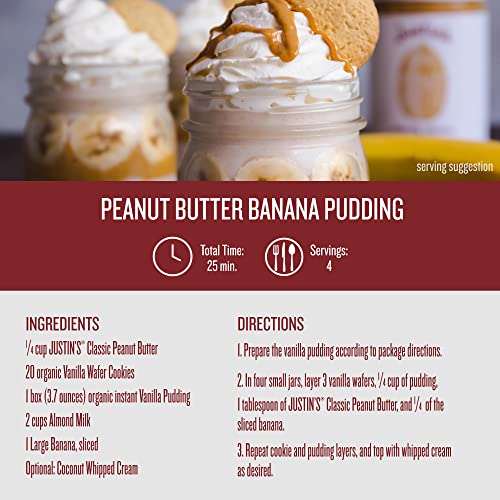 Justin's Classic Peanut Butter Creamy Spread, No Stir, Gluten-Free, 28 Ounce Jar, 1 Pack - Image 5