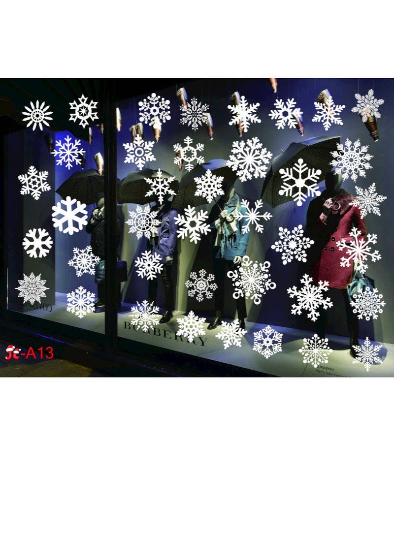 6pcs White Christmas Window Stickers Christmas Window Clings Decals Glass Stickers Christmas Decorations Christmas Window Stickers for Glass Windows Christmas Holiday - Image 5