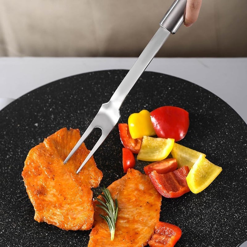 Begatter Meat Forks, Two Prong Large Forks for Cooking Kitchen Carving Serving BBQ Grilling, Stainless Steel, 13.3 Inch Long, 2 PCS - Image 4