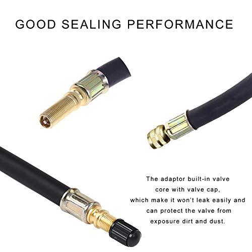 COOLWHEEL Tire Valve Extension Adapter - 2Pcs 160mm Flexible Rubber Tyre Valve Extension Pipe, Wheel Valve Extender Hose with Valve Cap Tire Accessories for Car, RV, Motorcycle, Truck and MTB Road Bike (160) - Image 5