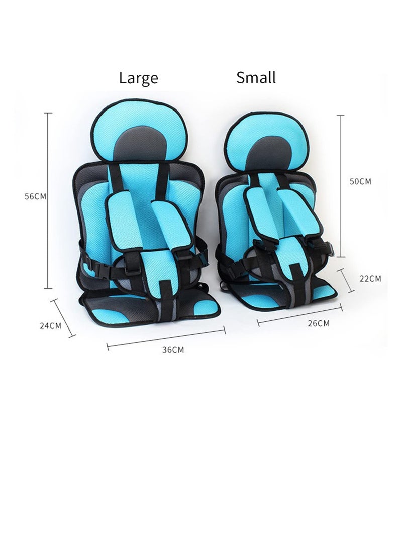 SYOSI Auto Child Safety Seat Simple Car Portable Seat Belt, Foldable Car Seat Booster Seat for Car Protection, Travel Car Seat Accessories for Kids 0-12, Car Seat for Golf Cart (Grey,Small(0-4 Year)) - Image 3