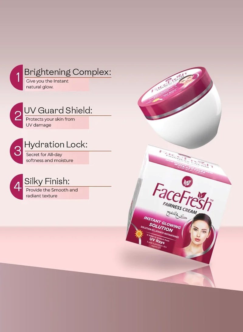 Face Fresh Fairness Cream - Reduces Acne, Blemishes & Dark Spots, Brightens Face Tone - For All Skin Types 70g - Image 3