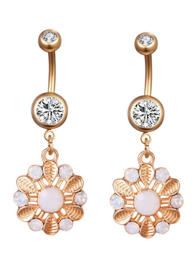 NIBEMINENT - 2-Piece Surgical Steel Belly Button Rings Set - Image 1