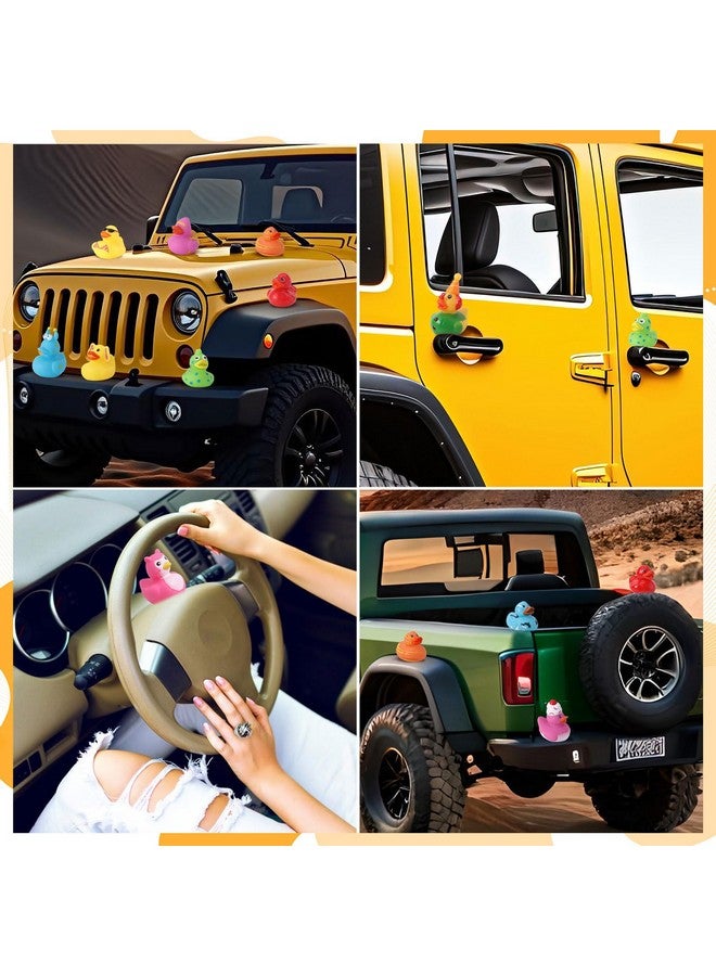 Prudiut Rubber Ducks Kits 30 Pcs Assorted Duckies with 30 Duck Tags and 40 Rubber Bands with Storage Bag Random Duckies for Car Ducking Decor, Baby Bath & Pool Toys, Party Favors - Image 5