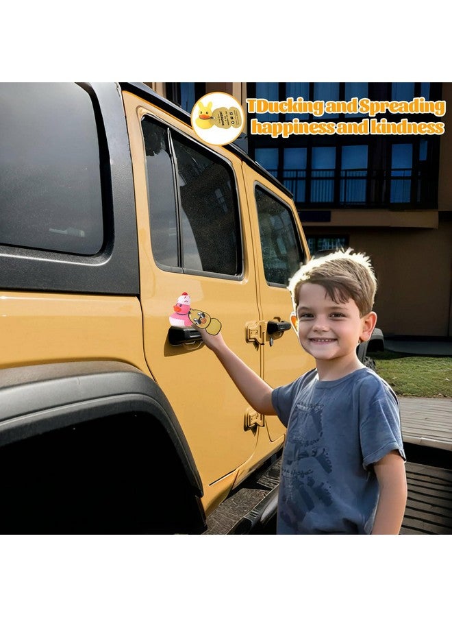 Prudiut Rubber Ducks Kits 30 Pcs Assorted Duckies with 30 Duck Tags and 40 Rubber Bands with Storage Bag Random Duckies for Car Ducking Decor, Baby Bath & Pool Toys, Party Favors - Image 4