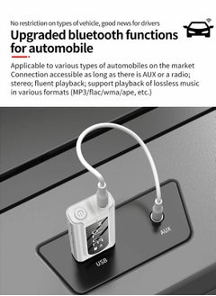 SYOSI USB Bluetooth Transmitter Receiver with LCD Screen, 3-in-1 Bluetooth 5.0 Adapter Support TF Card & FM Transmit,3.5mm Bluetooth Adapter for PC, TV, Wired Speaker, Headphones, and Car  - Image 3