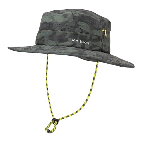 MISSION Cooling Anywhere Boonie Hat, Etched Camo Black Forest - Unisex Wide-Brim Hat for Men & Women - Lightweight & Durable - Cools Up to 2 Hours - UPF 50 Sun Protection - Machine Washable - Image 1