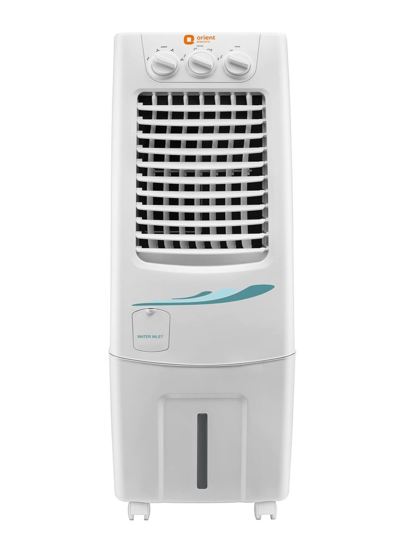 Orient Electric Supercool 30 L Personal Air Cooler home | Dense nest Honeycomb Pads with Dust Filter | Powerful Air Delivery | Portable Air Cooler for Room | Inverter compatible | White