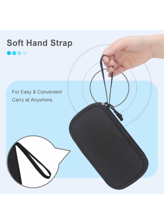 Lacdo USB Flash Drive Case Thumb Drive Holder Case Organizer Portable Electronic Accessories Storage Bag for SanDisk/SamData/Samsung USB Flash Drives Jump Drive Memory Stick, SD Card, Cable, Black - Image 3