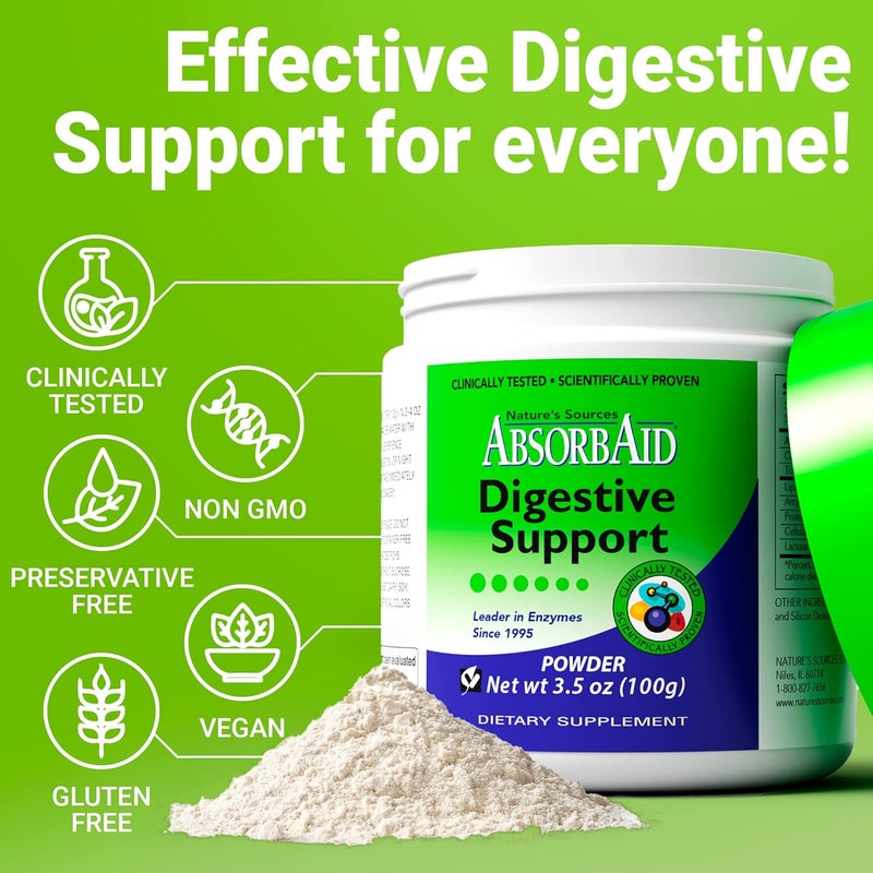 AbsorbAid Digestive Support Powder - 3.5 Ounce Dietary Supplement for Digestive Health - Image 5