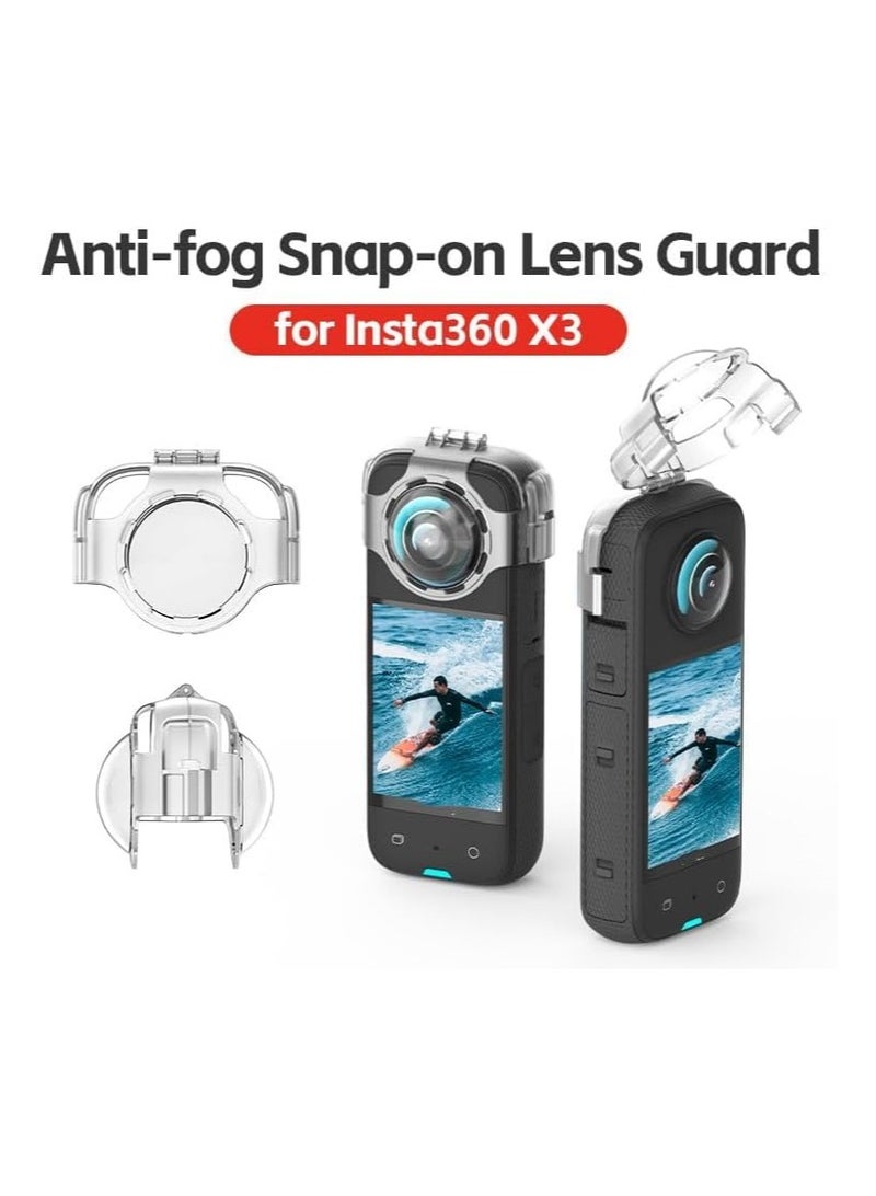 General Sports Camera Protection Accessory Kit Compatible with Insta360 X3, Anti-fog Lens Protective Cap Protector X3 Handheld Camera Silicone Sleeve Sleeve  - Image 2