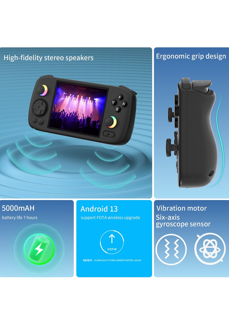 ANBERNIC  RG406H Retro Handheld Game Console with 4-inch IPS Screen RGB Lighting Handheld Gaming Console with Android 13 System, 5000mAh Battery (Black, 128GB)  - Image 3