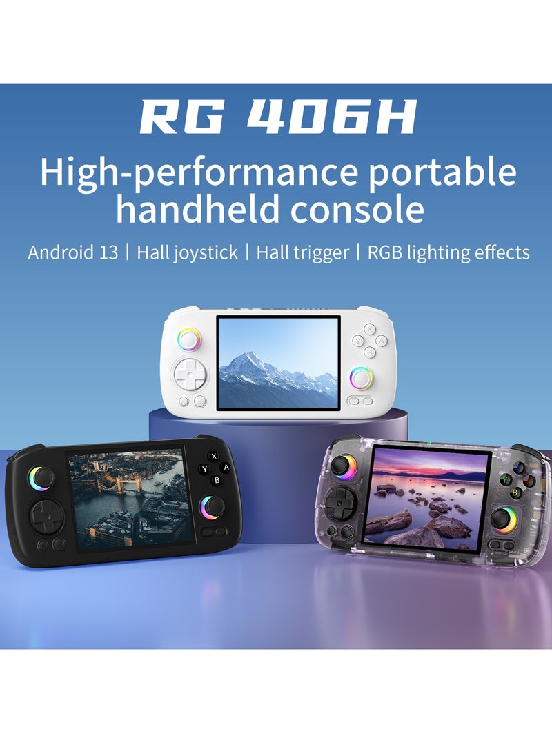 ANBERNIC  RG406H Retro Handheld Game Console with 4-inch IPS Screen RGB Lighting Handheld Gaming Console with Android 13 System, 5000mAh Battery (Black, 128GB)  - Image 2