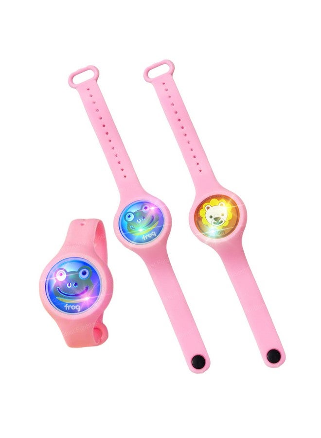 FunBlast Light Wrist Band for Kids - Set of 2 Pcs Kids Wrist Band for Boys and Girls, Band Cute Bracelet Wrist Band with LED Light Up, Return Gift for Kids - Random (Set of 2-PinkRandom) - Image 1