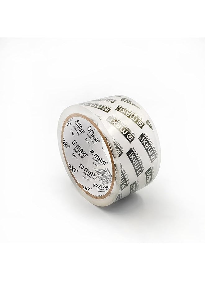 Maxi Maxi ‎PT50CC Packing Tape 48Mm X 50 Yds 45 Mic Crystal Clear, High Performance Clear Packing Tape, Shipping Box Packaging Tape for Moving, Office, Carton Sealing & Storage  - Image 1