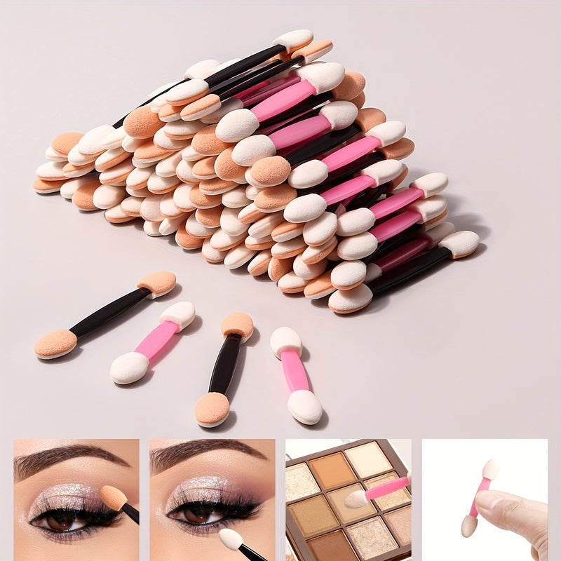 50/100PCS Nail Art Tool Set - Double-Headed Sponge Magic Wand, Gradient Brush, Hand Clip & Rhinestone Helper - Image 2