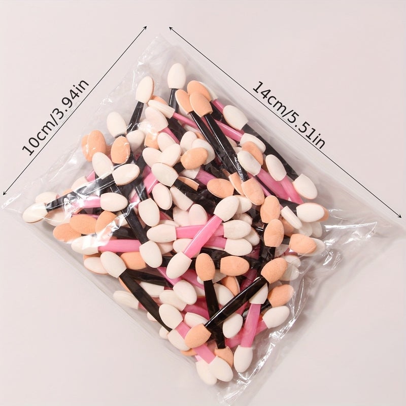 50/100PCS Nail Art Tool Set - Double-Headed Sponge Magic Wand, Gradient Brush, Hand Clip & Rhinestone Helper - Image 3