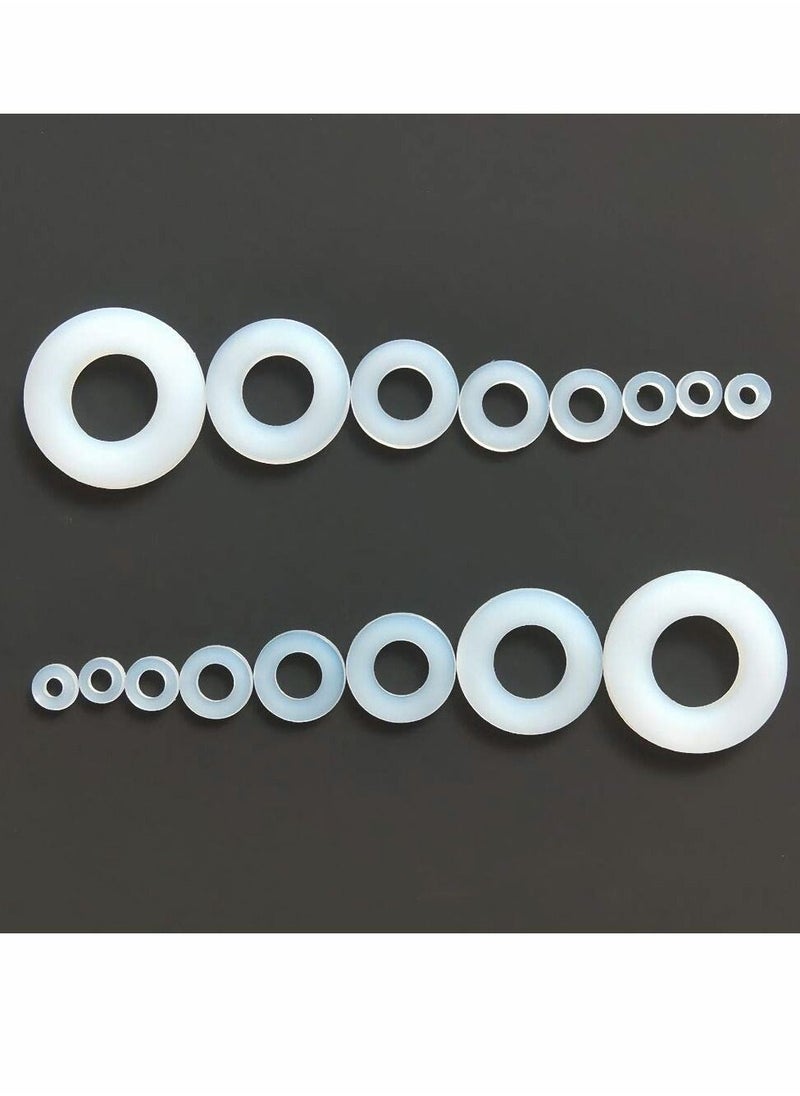 Generic - Nylon Washer, Flat washer Plastic flat washer Flat gasket Round spacer washers Seal ring Spacer washer Washer round glat，for Industrial Fixings 500 Pcs - Image 1