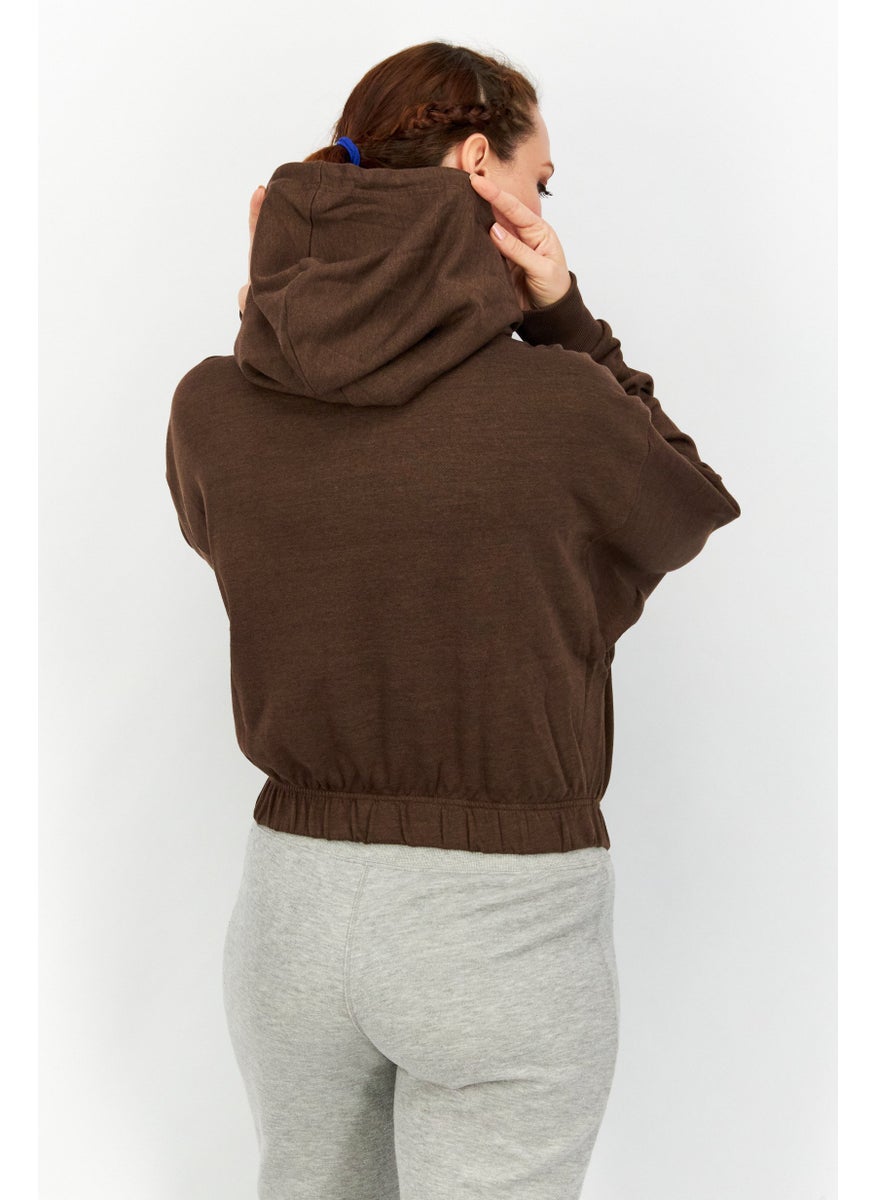 Adidas - Women Sportswear Fit Cropped Sweatshirt, Brown - Image 1