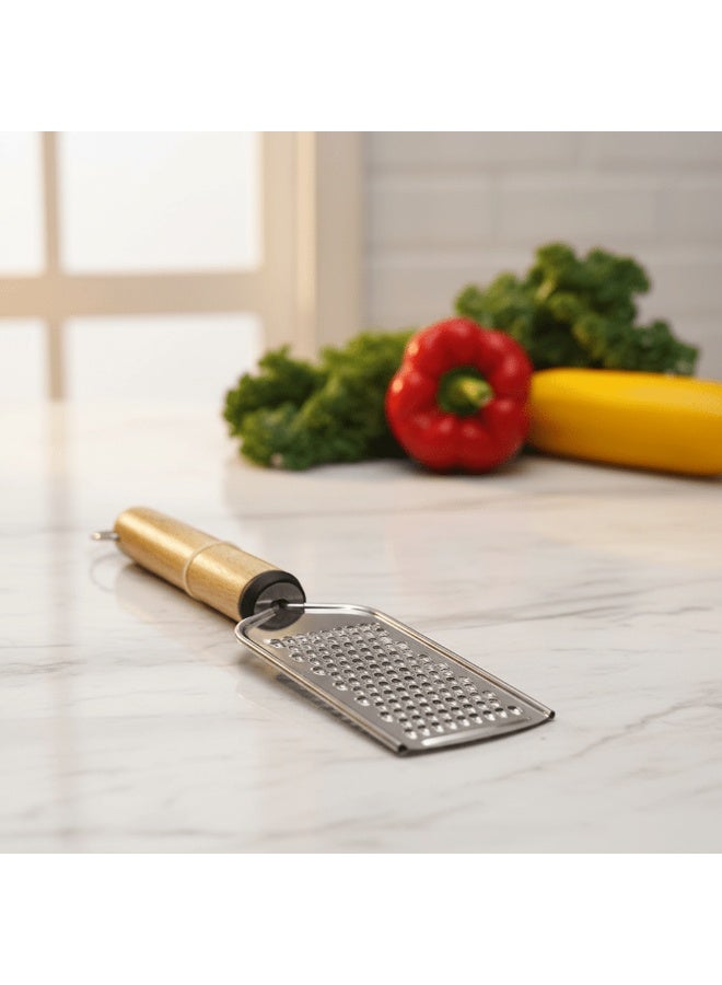 شنغيا مبشرة مطبخ شينغيا شديدة التحمل من الفولاذ المقاوم للصدأ بمقبض خشبي مريح - أداة بشر يدوية متعددة الاستخدامات (25 × 6 سم) - Image 2